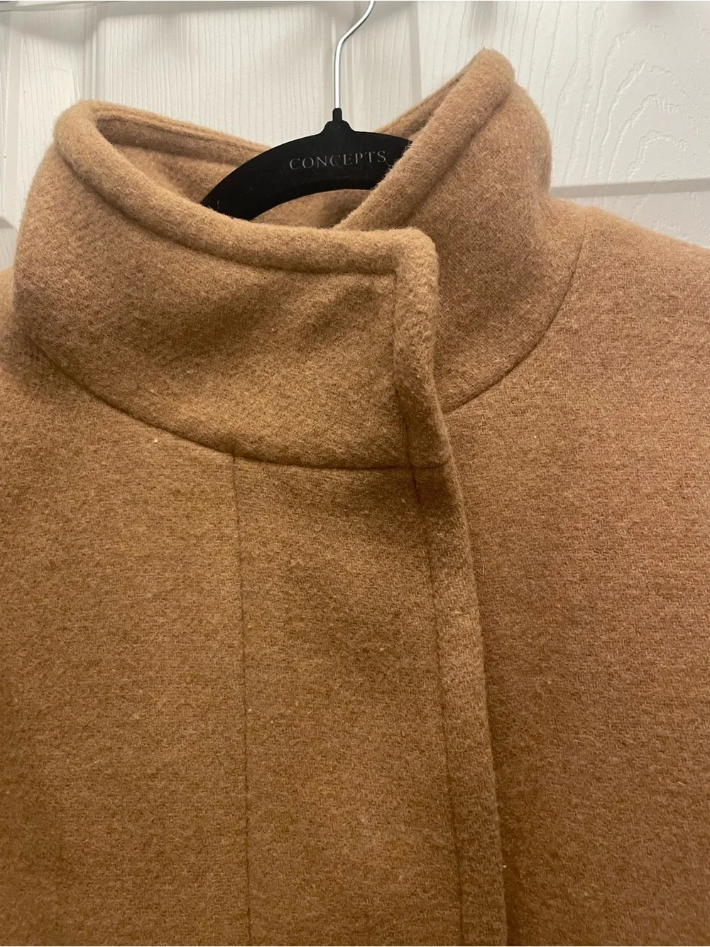 J. Crew Camel Trench Coat with Stand Collar